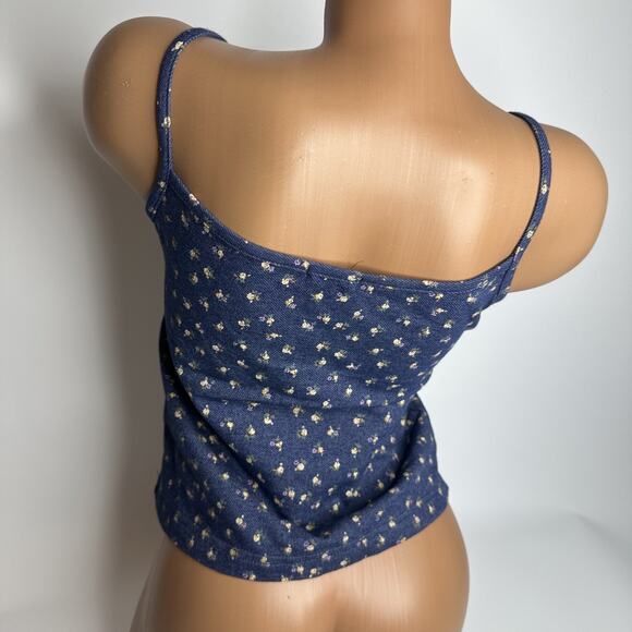 Pasta Japan Floral Lace Bow Baby Cami Tank Top XS Coquette Fairy Ditsy Floral - Picture 2 of 10